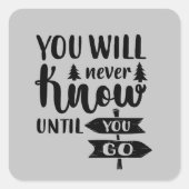 Niedliches Camping Quadratischer Aufkleber (Vorderseite)