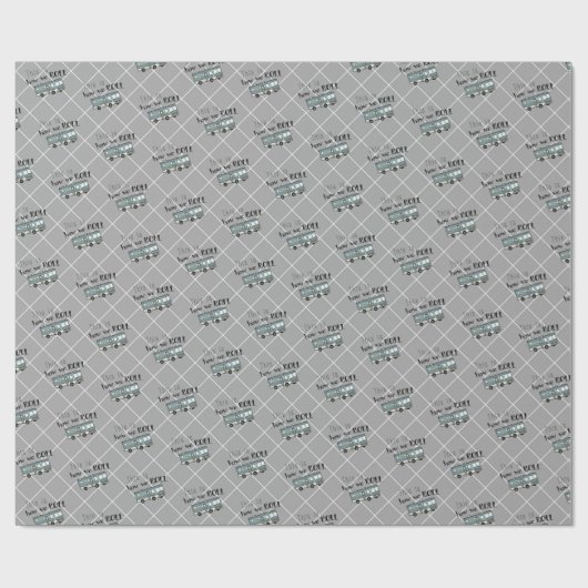 Niedliches Camping RV "This is How We Roll" Person Geschenkpapier (Flach)