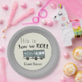 Niedliches Camping RV "This is How We Roll" Person Pappteller (Party)