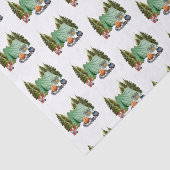 Niedliches Camping Thema Campfire, Zelt, Wald gezä Seidenpapier (Ausschnitt)