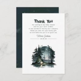 Niedliches Camping Themed Baby Dusche Vielen Dank Dankeskarte