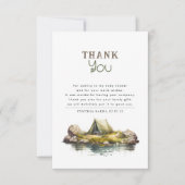 Niedliches Camping Themed Baby Dusche Vielen Dank Dankeskarte (Vorderseite)
