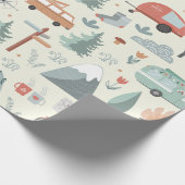 Niedliches Camping, Wandern, Freizeit und Naturthe Geschenkpapier (Ecke)