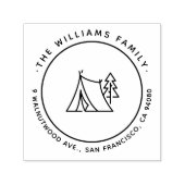 Niedliches Camping Zelt für benutzerdefinierte Rüc Permastempel (Design)