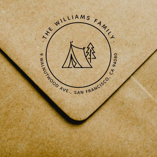 Niedliches Camping Zelt für benutzerdefinierte Rüc Permastempel