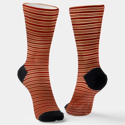 Niedliches Canarienmuster aus Weihnachtsgold Socken (Gewinkelt)