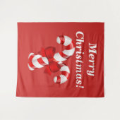 Niedliches Candy Cane Wall Tapestry Wandteppich (Vorderseite (Horizontal))
