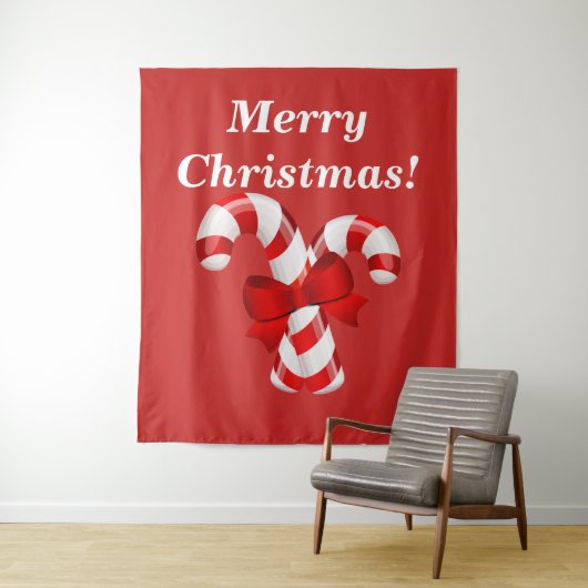 Niedliches Candy Cane Wall Tapestry Wandteppich (Beispiel)