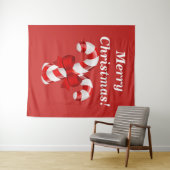 Niedliches Candy Cane Wall Tapestry Wandteppich (Beispiel (Horizontal))