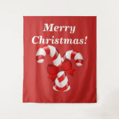 Niedliches Candy Cane Wall Tapestry Wandteppich (Vorderseite)
