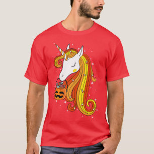 Niedliches Candy Corn Einicorn Halloween Kids Wom T-Shirt