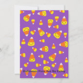 Niedliches Candy Corn Halloween-Party Einladung (Rückseite)