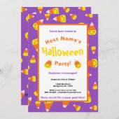Niedliches Candy Corn Halloween-Party Einladung (Vorne/Hinten)