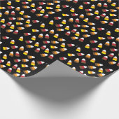 Niedliches Candy Corn Pattern Halloween Geschenkpapier (Ecke)