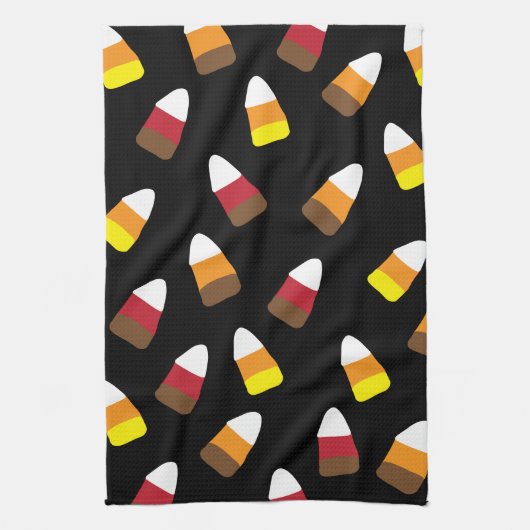 Niedliches Candy Corn Pattern Halloween Geschirrtuch (Vertikal)