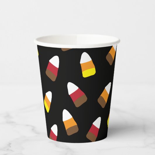 Niedliches Candy Corn Pattern Halloween Pappbecher (Links)