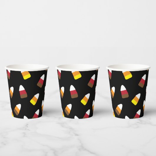 Niedliches Candy Corn Pattern Halloween Pappbecher (Multi)