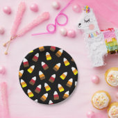 Niedliches Candy Corn Pattern Halloween Pappteller (Party)