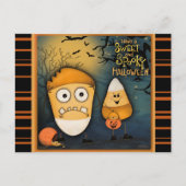Niedliches Candy Corn Sweet Spooky Halloween Postkarte (Vorderseite)