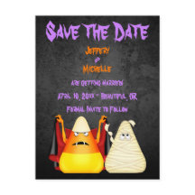 Niedliches Candy Mais Halloween Hochzeit Save the 