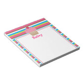Niedliches Candy Striped Cupcake Notepad Notizblock (angewinkelt)