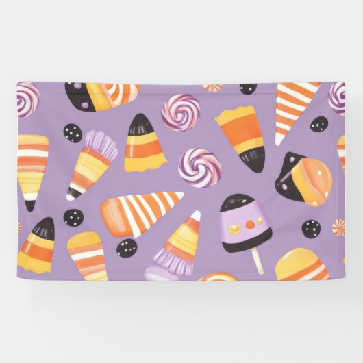 Niedliches Candycorn Muster Banner (Horizontal)