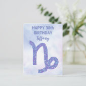 Niedliches Capricorn Astrologie Zeichen Geburtstag Postkarte (Stehend Vorderseite)