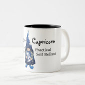 Niedliches Capricorn Gnome Zodiac Zeichen Zweifarbige Tasse (VorderseiteRechts)