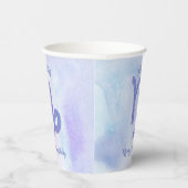 Niedliches Capricorn-Zeichen Custom Lila Geburtsta Pappbecher (Rechts)