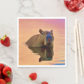 Niedliches Capybara aus einem ruhigen See Serviette (Beispiel)