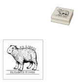 Niedliches Capybara Ex Libris Buch Gummistempel (Stempel)