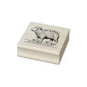 Niedliches Capybara Ex Libris Buch Gummistempel (Stempel)