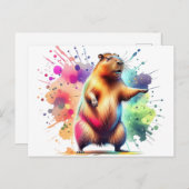 Niedliches Capybara Frische Pasta machen Postkarte (Vorne/Hinten)