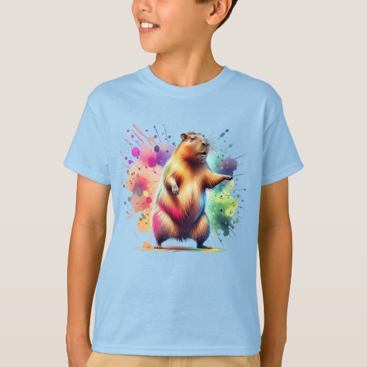 Niedliches Capybara Frische Pasta machen T-Shirt (Vorderseite)