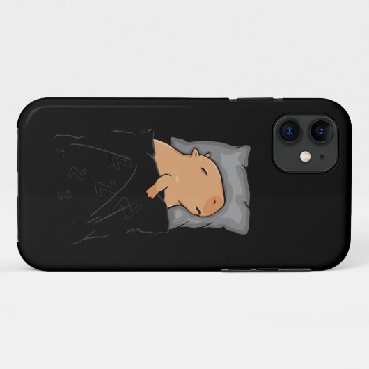 Niedliches Capybara Geschenk Frauen Kinder Schlafe Case-Mate iPhone Hülle (Rückseite (Horizontal))