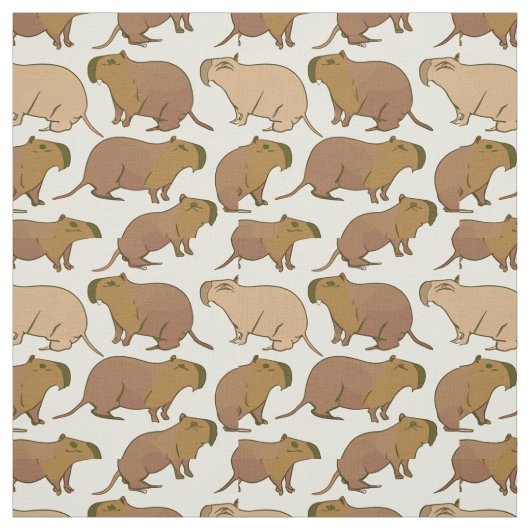 Niedliches Capybara-Gewebe Stoff (Muster)