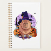 Niedliches Capybara Halloween Hexenkürbis Sweatshi Planer (Vorderseite)