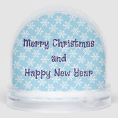 Niedliches Capybara in der Weihnachtsmannmütze Wei Schneekugeln (Rückseite)