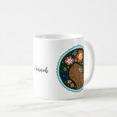 Niedliches Capybara Kunst, Personalisiert mit dem  Kaffeetasse (VorderseiteRechts)