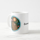 Niedliches Capybara Kunst, Personalisiert mit dem  Kaffeetasse (Vorderseite Links)