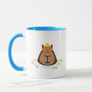 Niedliches Capybara mit Orangen Schwimmen Tasse