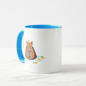 Niedliches Capybara mit Orangen Schwimmen Tasse (Vorderseite Links)