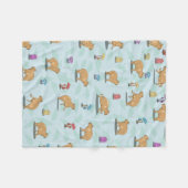 Niedliches Capybara Muster Fleecedecke (Vorderseite (Horizontal))