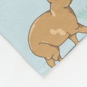 Niedliches Capybara Muster Fleecedecke (Ecke)