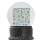 Niedliches Capybara Muster Schneekugel (Rückseite)