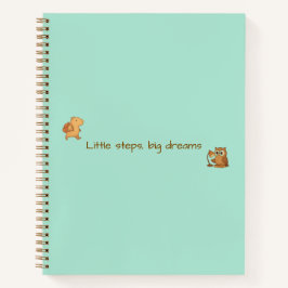 Niedliches Capybara & Owl Notebook - Zurück in die Notizblock