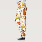Niedliches Capybara und Herbst verlassen Leggings (Links)