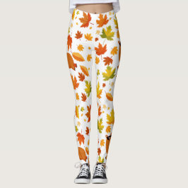 Niedliches Capybara und Herbst verlassen Leggings