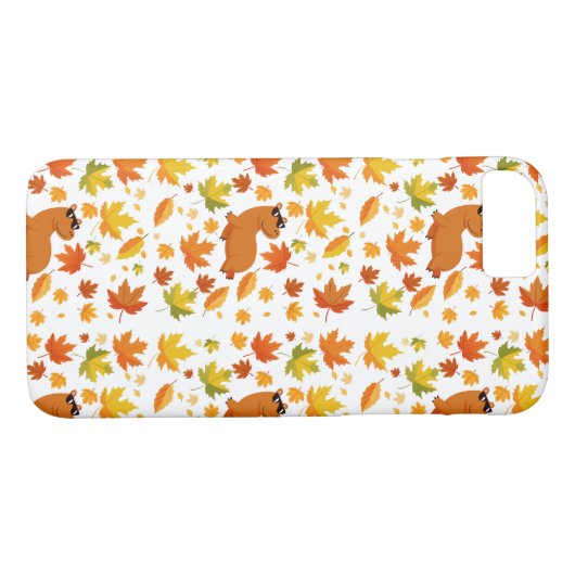 Niedliches Capybara und Herbstleaves - Handy-Fall Case-Mate iPhone Hülle (Rückseite (Horizontal))