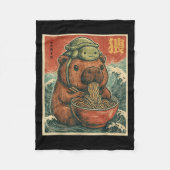 Niedliches Capybara und Schildkrötenrückpack Ramen Fleecedecke (Vorderseite)